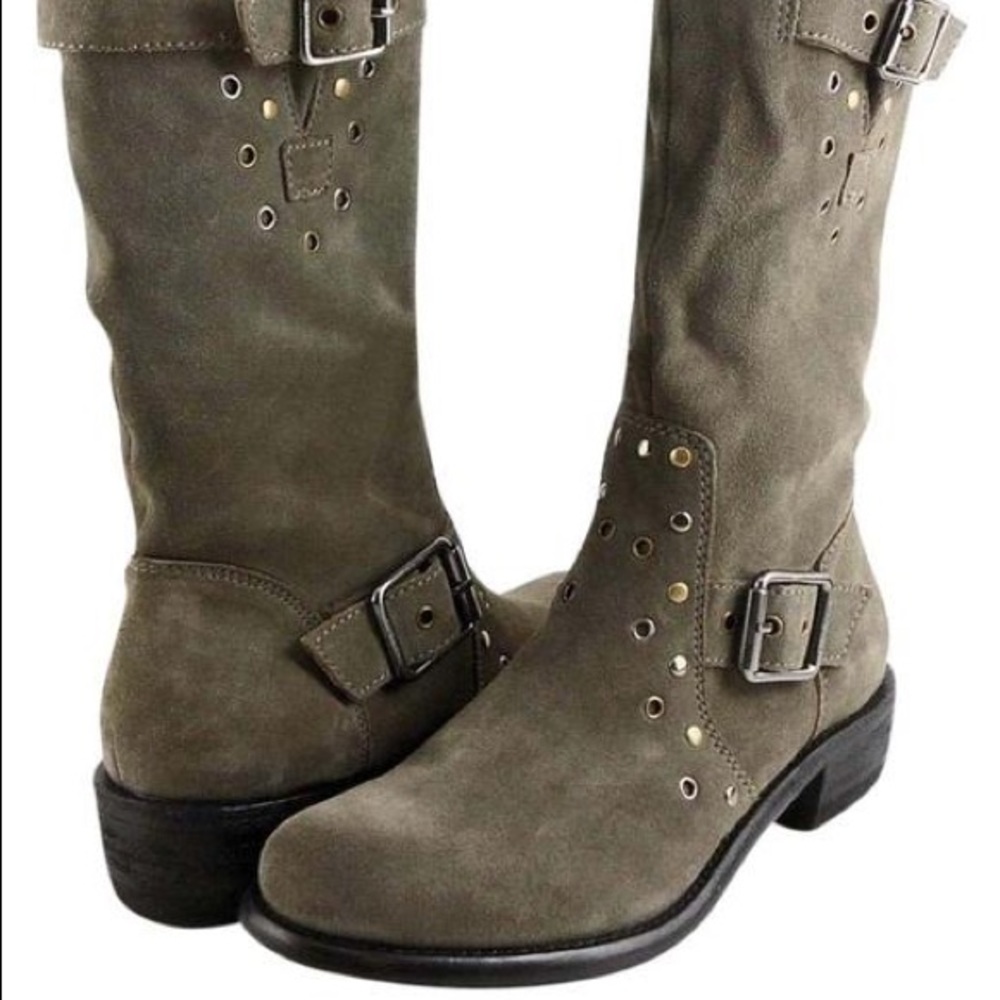 Juicy Couture Giordana grey suede studded boots - Picture 13 of 13